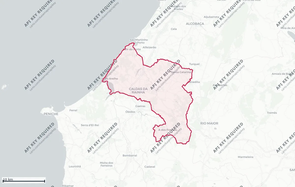 Classificação do solo (rústico e urbano) de Caldas da Rainha, da Carta de Uso e Ocupação do Solo (CRUS) da DGT