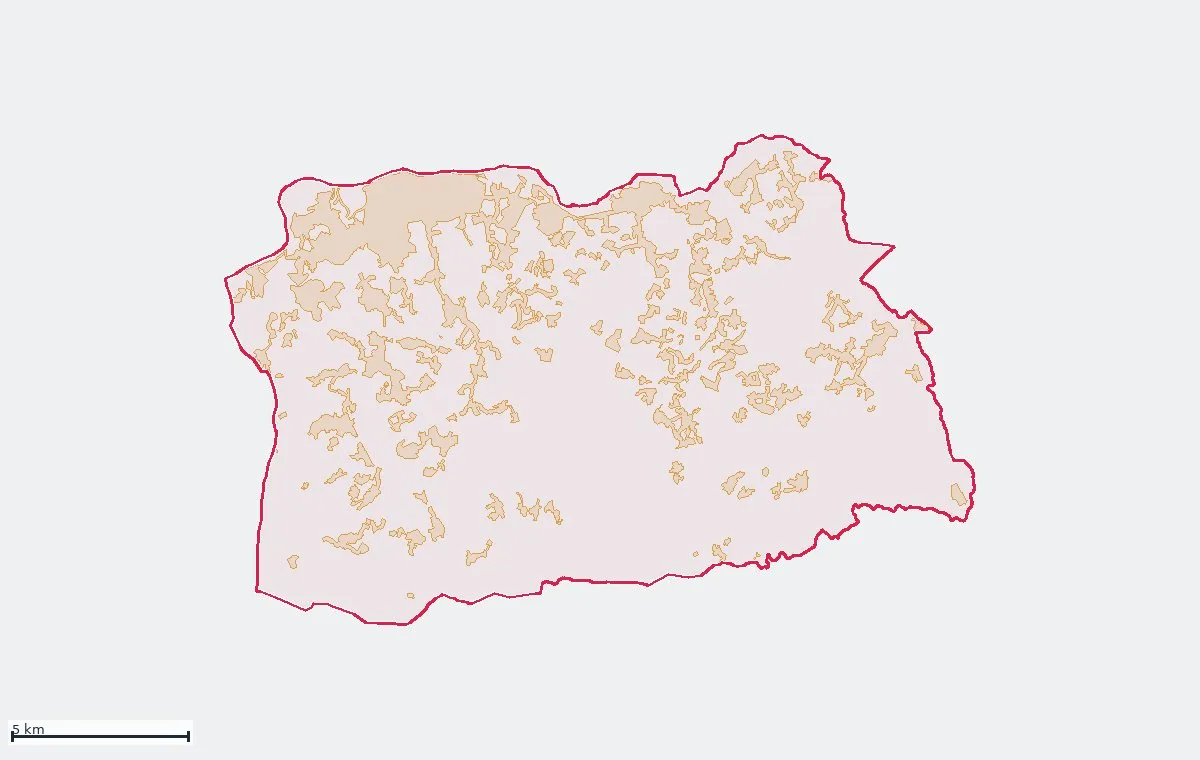 Land classification (rustic and urban) of Monção, from the DGT Land Use and Occupation Chart (CRUS)